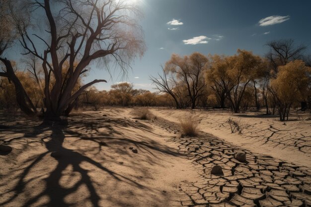 Foto serena stagione secca della savana