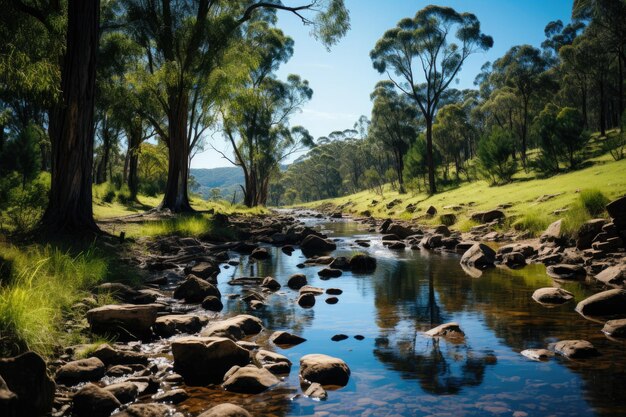 Serene scenario at Werakata National Park Cessnock generative IA