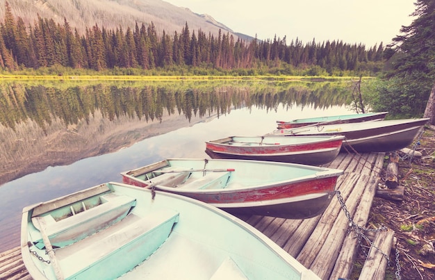 Serene scene by the lake in Canada