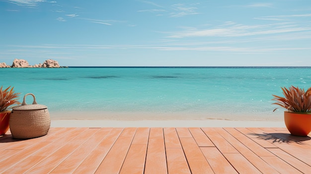 Serene Seaside Deck with Ocean View