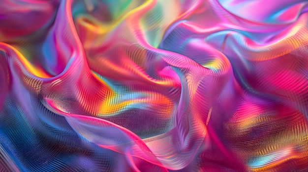 Serene Silk Symphony Abstract Waves Creating a Harmonious Canvas