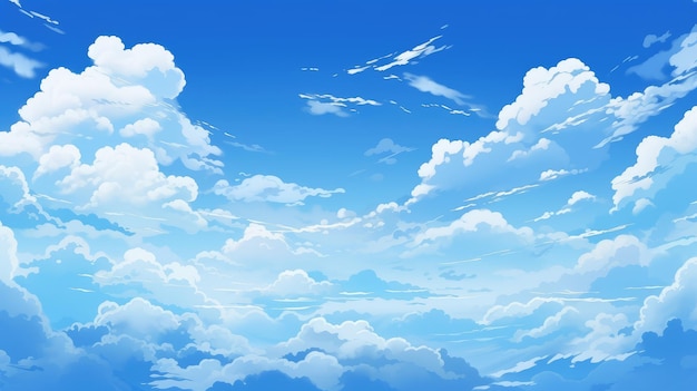 Photo serene sky clouds adorn the vivid blue expanse