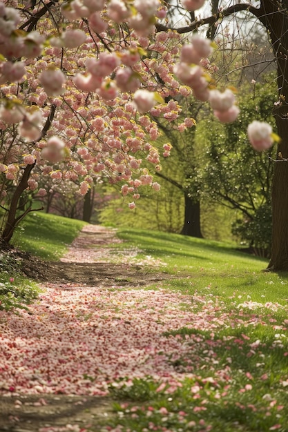 A Serene Stroll Through the Springtime Splendor An Arboretum Bursting with Cherry Pear