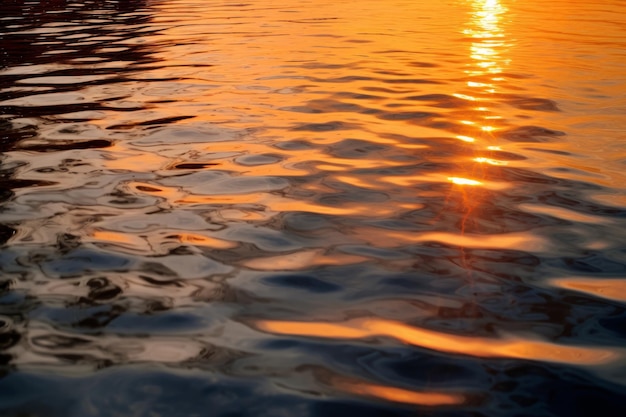 Serene sunset over a calm body of water