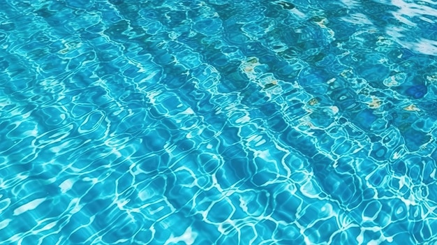 Serene Top View of Pool Water Mesmerizing Surface Texture Generative AI