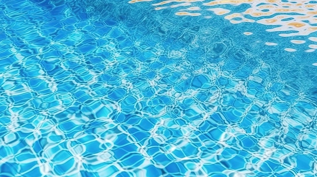 Безмятежный вид сверху на воду в бассейне Завораживающая текстура поверхности Генеративный ИИ