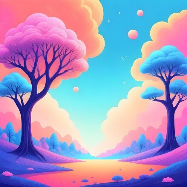 Serene Tree Clipart Against Natures Canvas