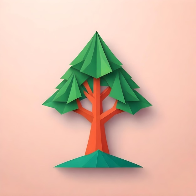 Serene Tree Clipart tegen het canvas van de natuur