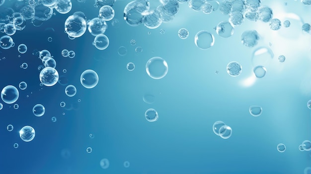 Photo serene underwater bubble oasis