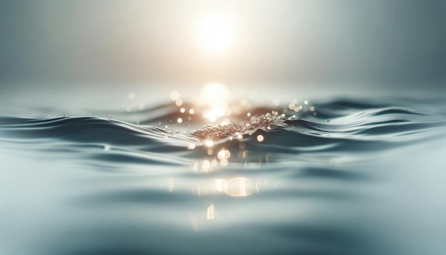 Foto la superficie dell'acqua serena all'alba