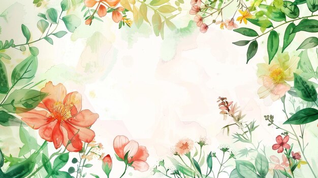 Photo a serene watercolor garden in bloom