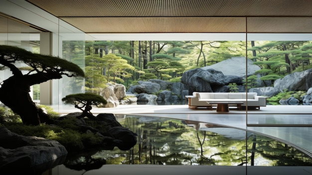 Serene Zen gardens minimalist and peaceful