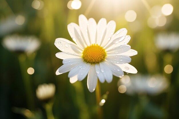 セレクティブ フォーカス フォトグラフィー で 魅力 的 な 白い カモミール 花