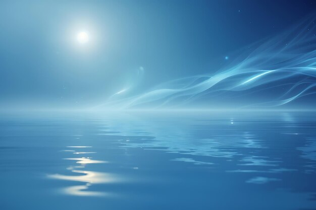 Serenity in Blue Abstract Background