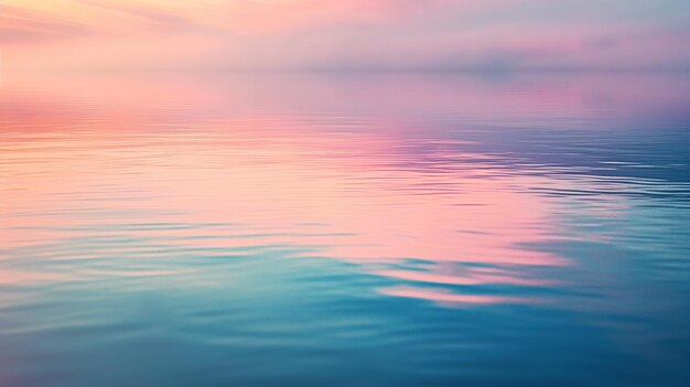 Serenity at Dawn Pastel Sunrise over a Tranquil Mountain Lake