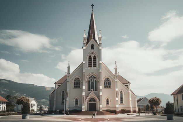 Serenity Illuminated Capturing the Beauty of a Church During Daytime ar 32