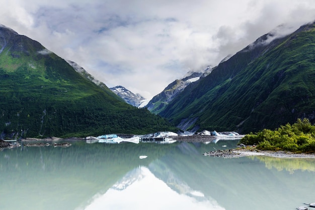 Serenity lake in Alaskan tundra