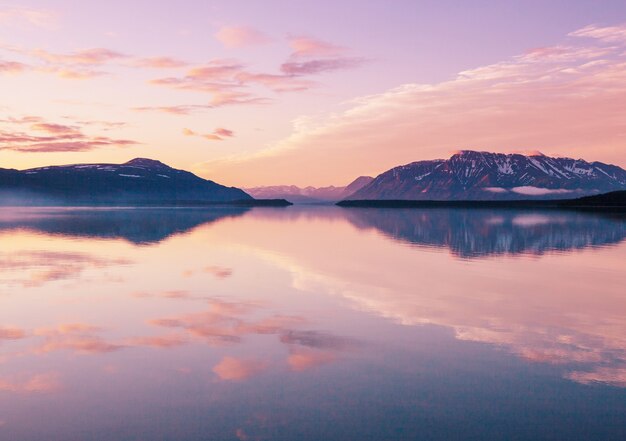 Serenity lake in Alaskan tundra