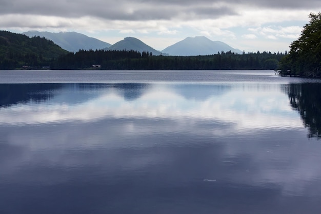 Serenity lake in the mountains