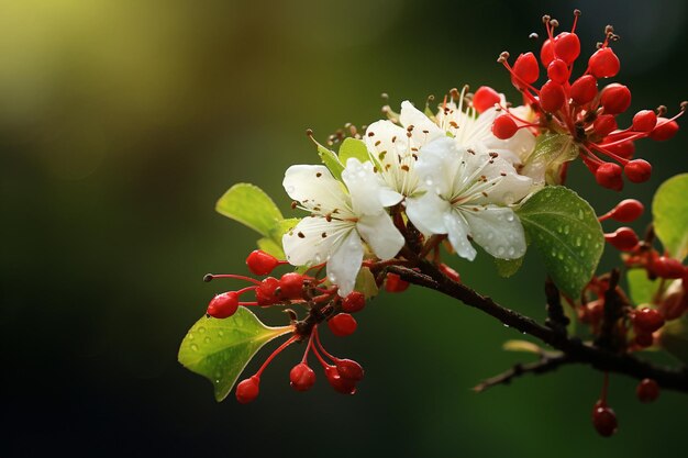 Serenity in Scarlet Green White Red photo