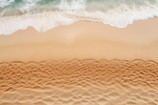 Serenity on the Shoreline A Captivating Top View of a Sandy Beach