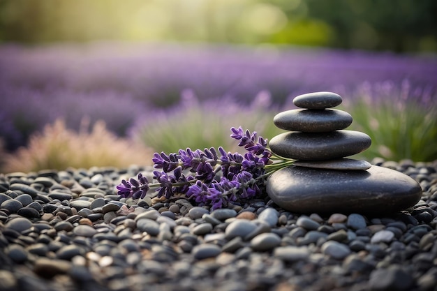 Serenity in Stones and Lavender