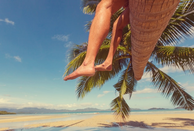 Foto serenità spiaggia tropicale