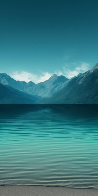 Photo serenity in turquoise whistlerian landscape with mountains and water