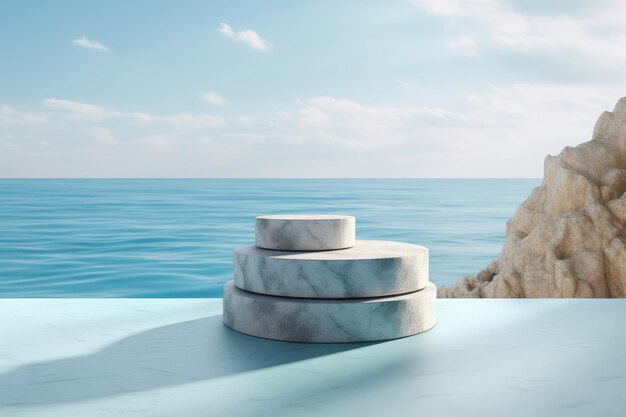 Serenity unleashed elevating natural cosmetics on the oceanic stone podium