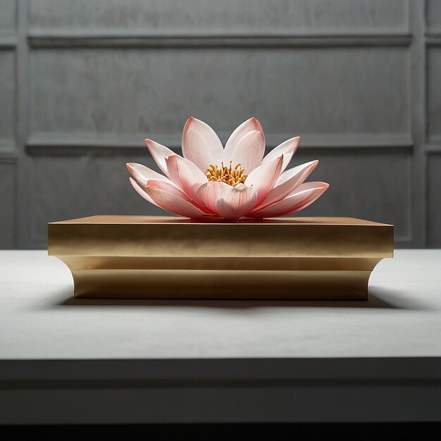 Photo serenity unveiled floating lotus podium