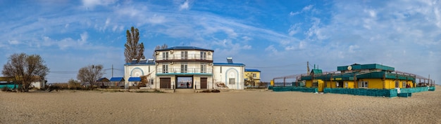 Sergeevka resort in Odessa region, Ukraine, on a sunny autumn morning