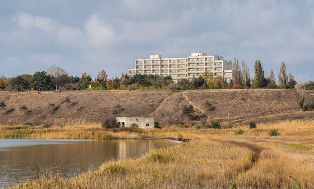 Sergeevka resort in Odessa region, Ukraine, on a sunny autumn morning