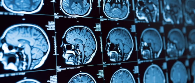 a series of brain mri scans display detailed neuro imagery symbolizing the complexity of medical diagnostics