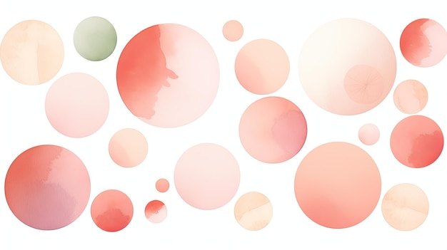 a series of circles with a pink background