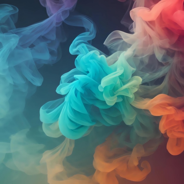 a series of colored smokes rainbow abstract background