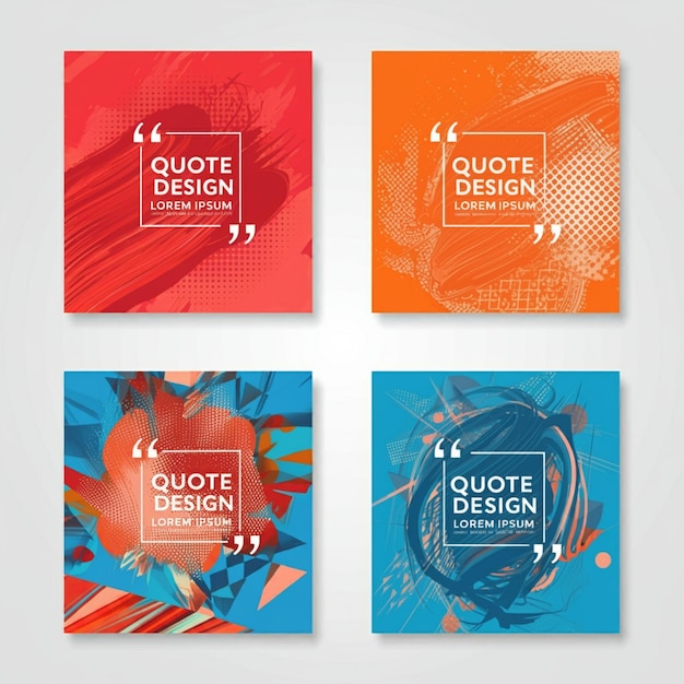 a series of colorful banners with a quote from a quote