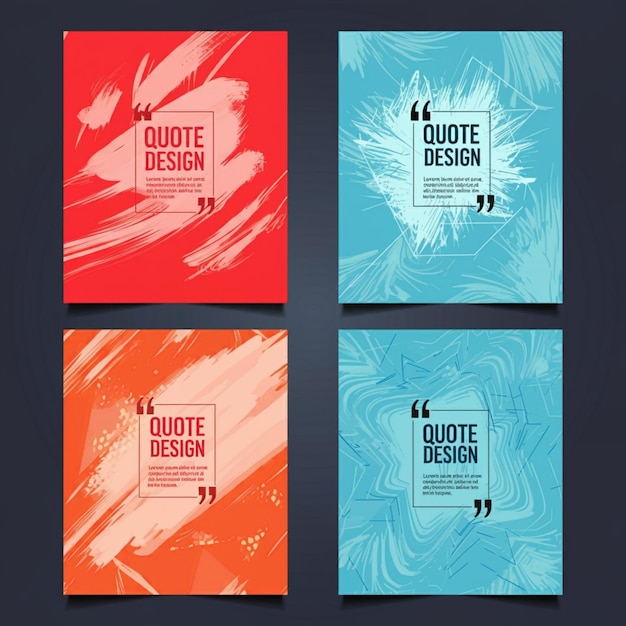 a series of colorful brochures with a quote in the middle