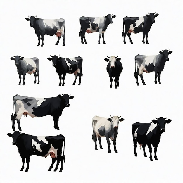 a series of cows