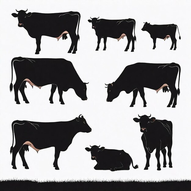 a series of cows