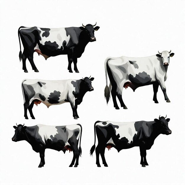 a series of cows