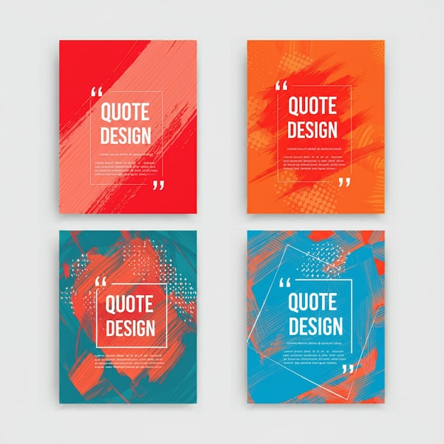 a series of different colored cards with the words quot quote design design design design design quo