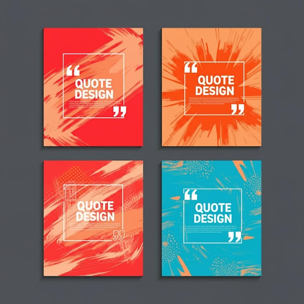 a series of different colored cards with the words quot quote quot on them