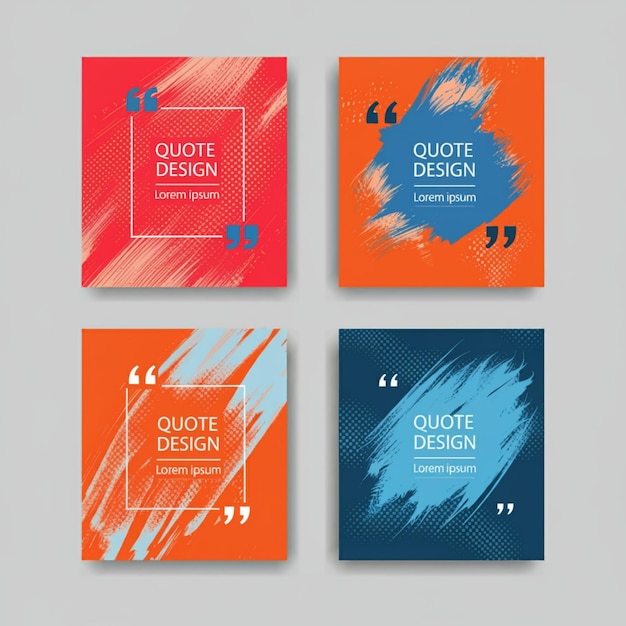 a series of different colored squares with the words  quote  on them