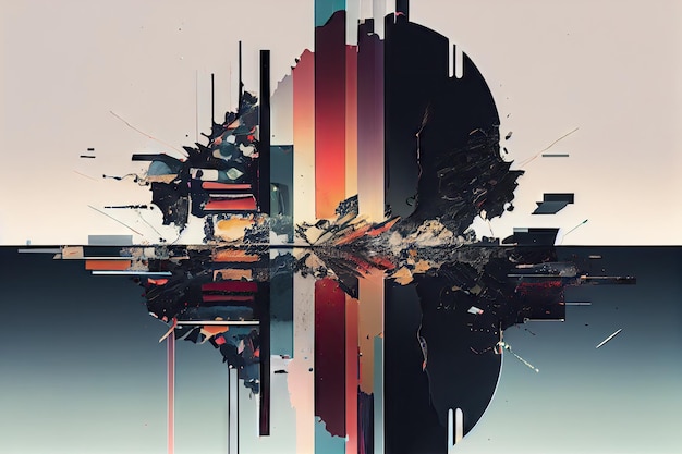 A series of digital glitches that create a sort of abstract art