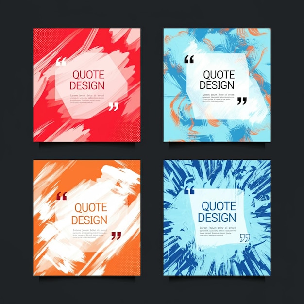 a series of four different colored squares with the words  calligraphy  on the bottom