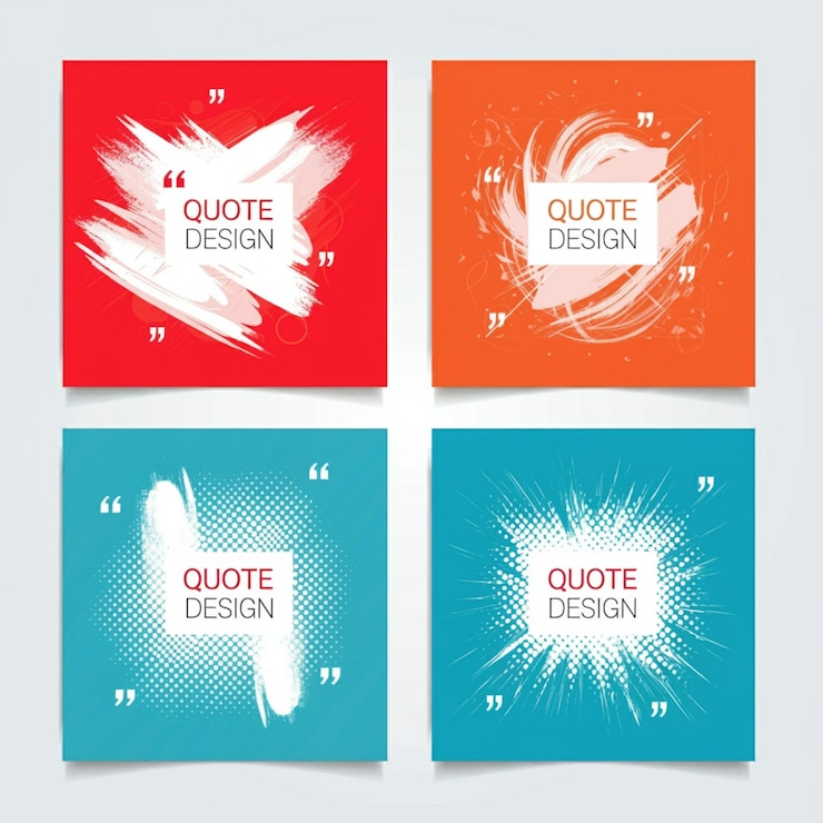 Photo a series of four different colored squares with the words quot i  m a quote