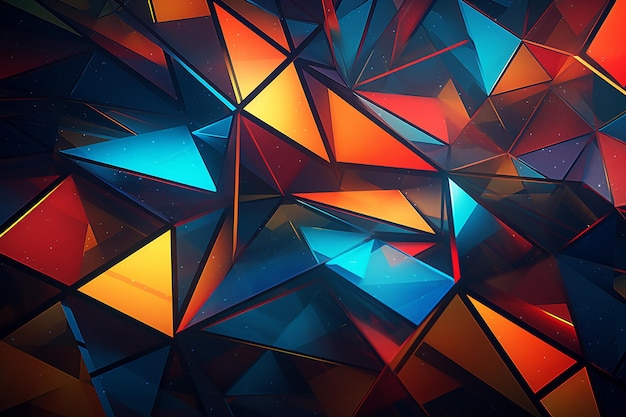 A Series of Geometric Shapes Overlapping