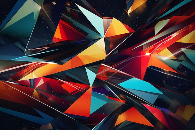 A Series of Geometric Shapes Overlapping