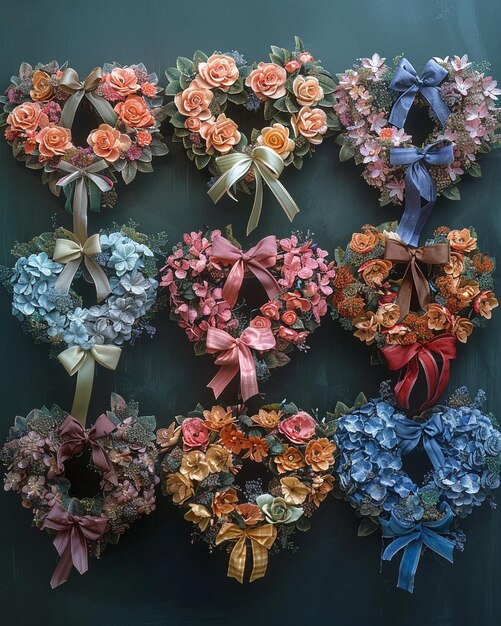 심장 모양 의 꽃받침 시리즈 벽지
