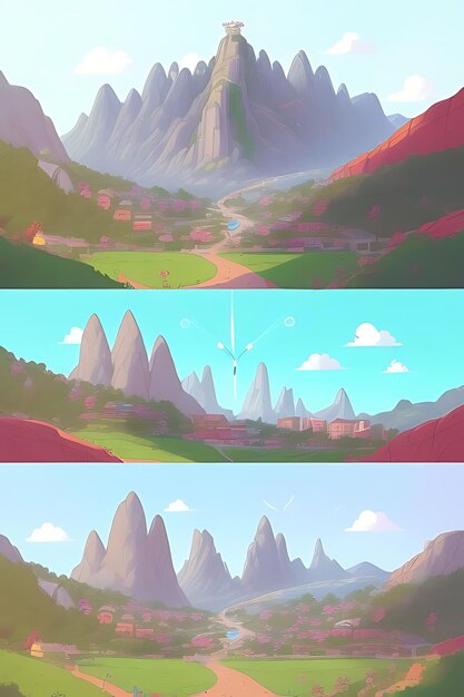 Photo a series of illustrations for a new book called the world of dreams